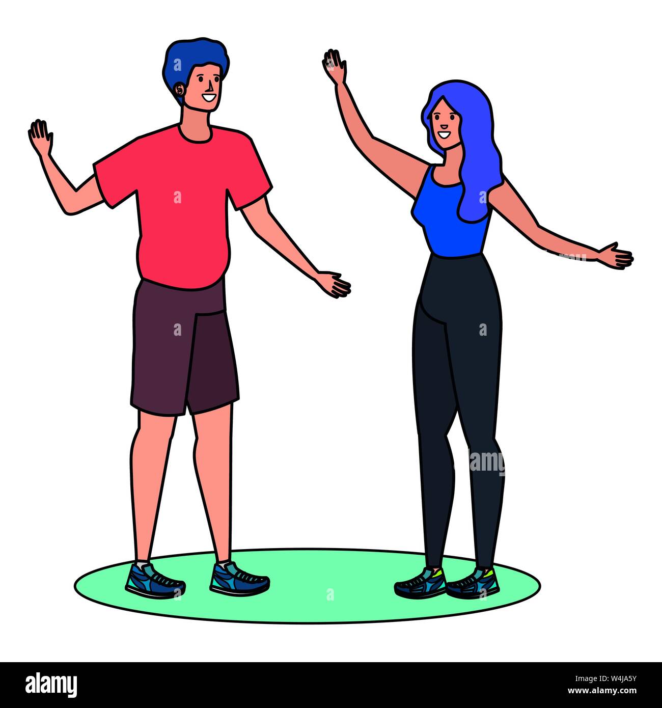 young lovers couple celebrating characters Stock Vector Image & Art - Alamy