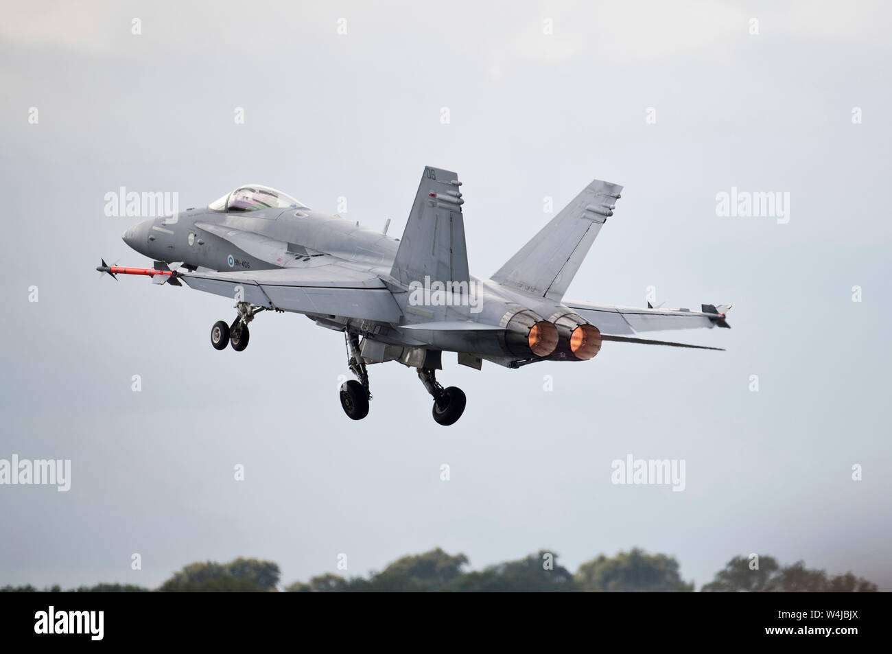 Hornet F/A -18C taking off at RIAT 2019, RAF Fairford, Gloucestershire,uk Stock Photo