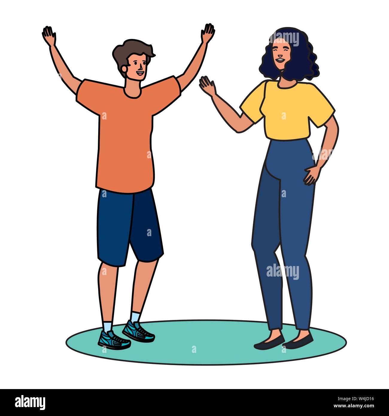 young lovers couple celebrating characters Stock Vector Image & Art - Alamy