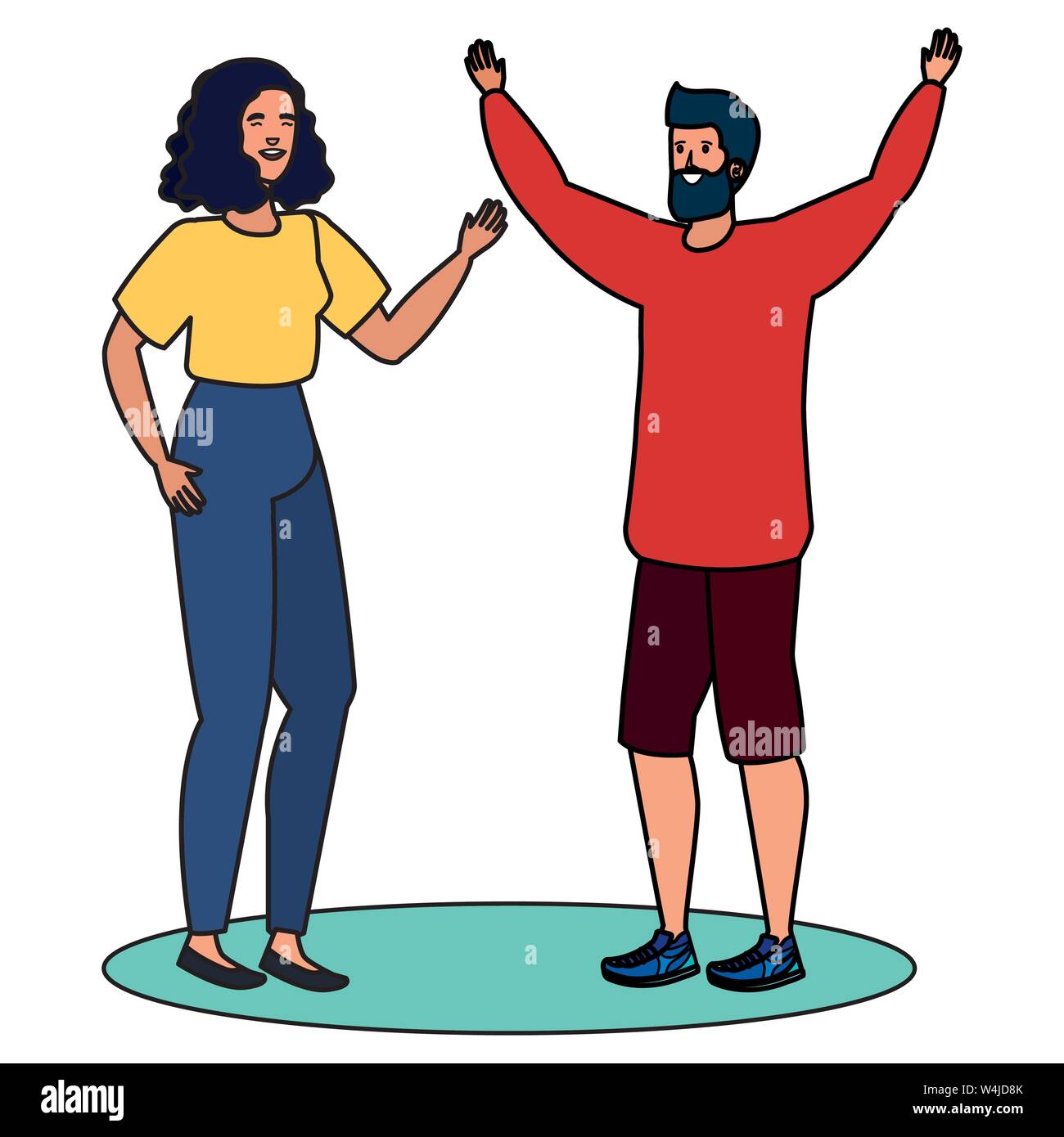 young lovers couple celebrating characters Stock Vector Image & Art - Alamy