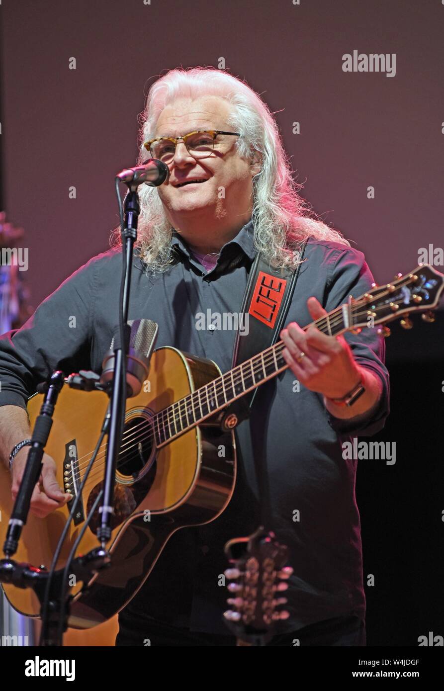 Hiawassee, GA, USA. 23rd July, 2019. Ricky Skaggs on stage for Ricky