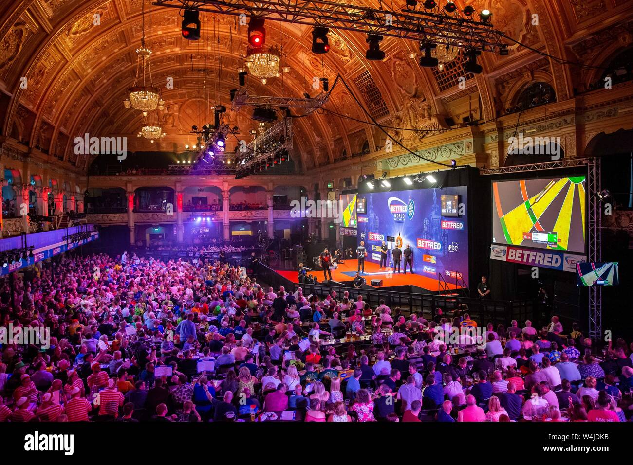 Empress Ballroom Winter Gardens Blackpool. 23rd July, 2019. 2019 Betfred World  Matchplay Darts; Day Four; Max