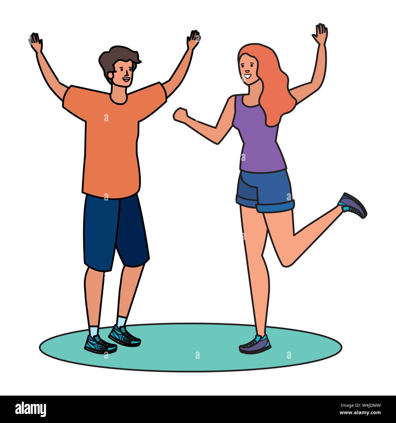 young lovers couple celebrating characters Stock Vector Image & Art - Alamy