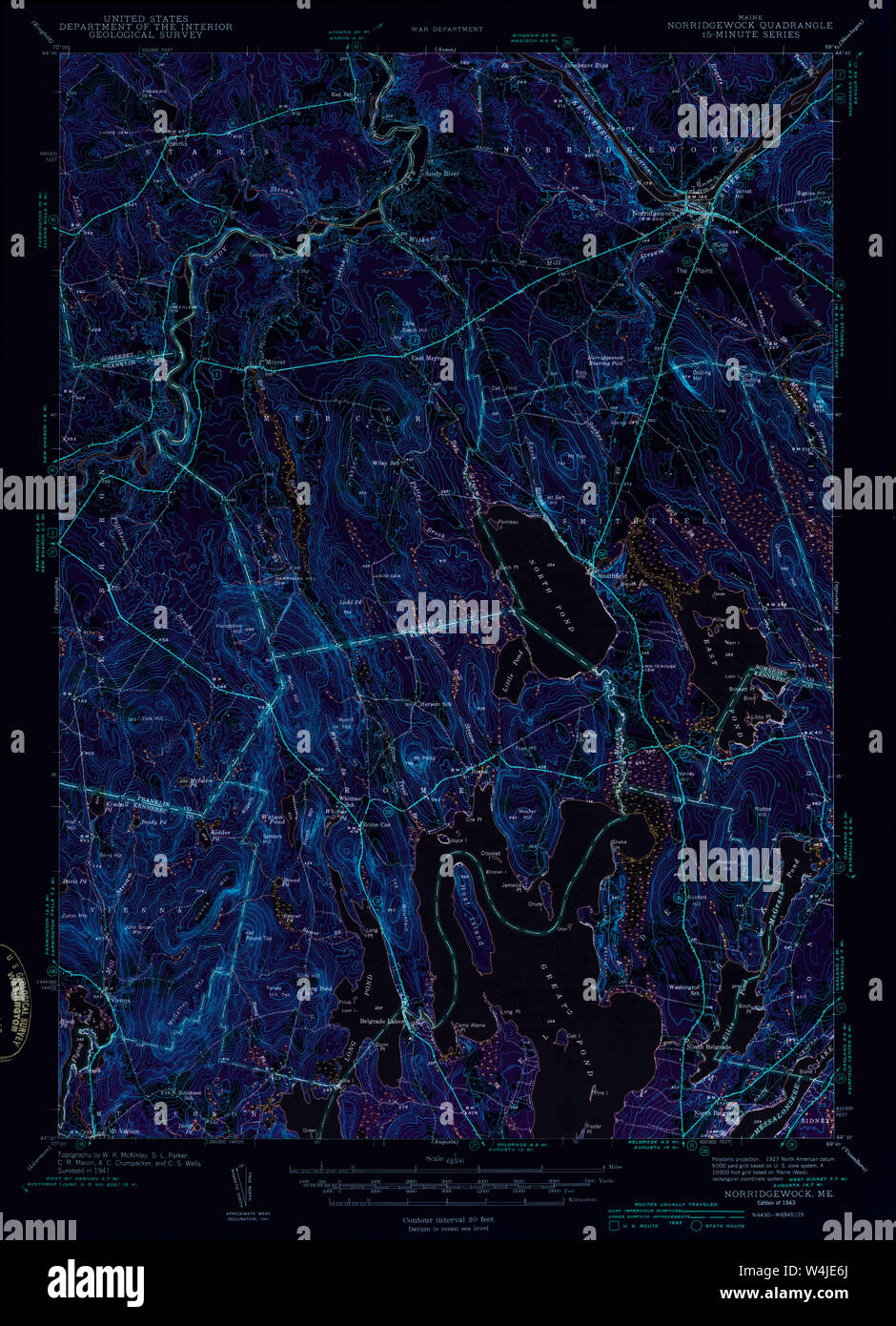 Norridgewock maine map hires stock photography and images Alamy