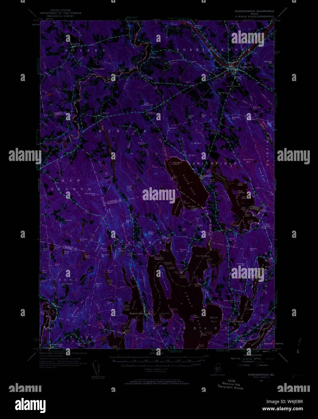 Norridgewock maine map hires stock photography and images Alamy