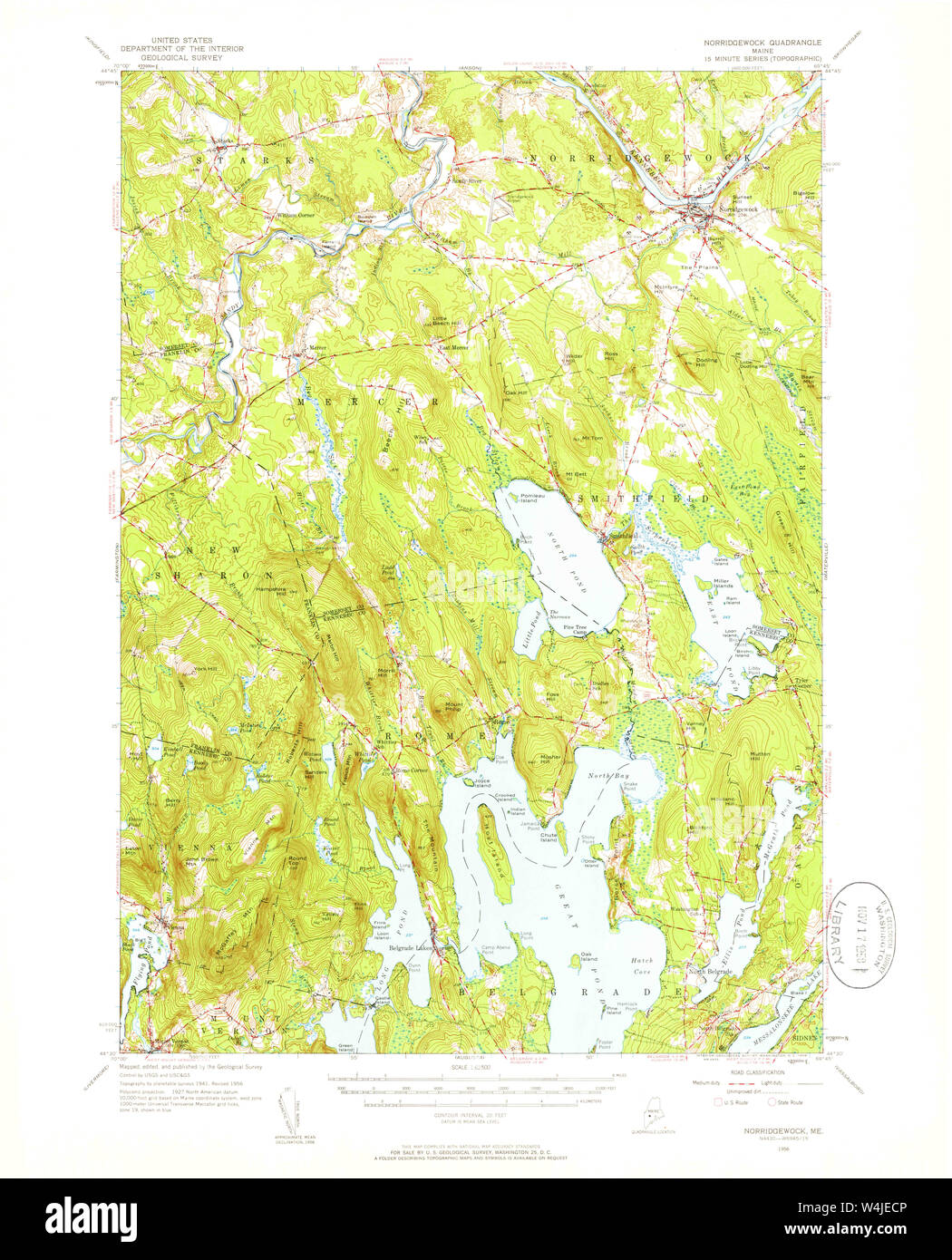 Norridgewock maine map hires stock photography and images Alamy