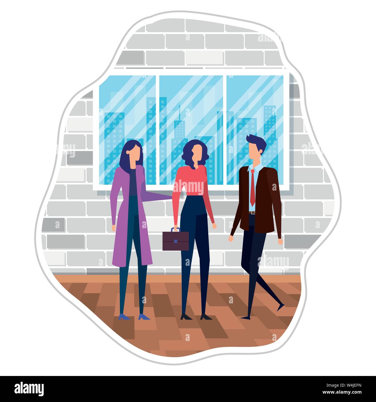 elegant business people in the workplace Stock Vector Image & Art - Alamy