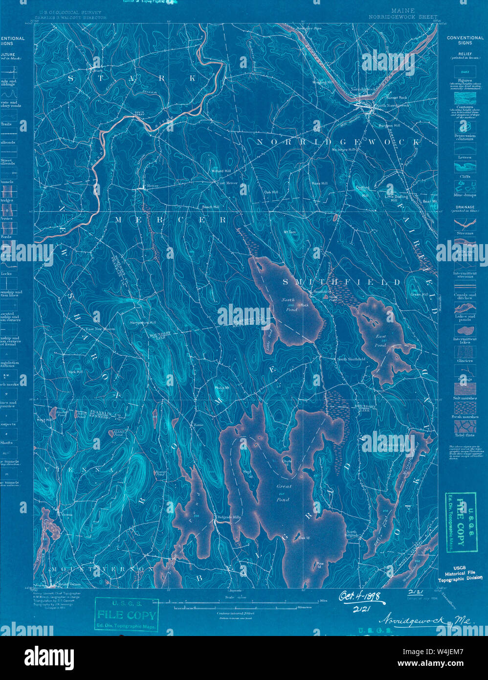 Norridgewock maine map hires stock photography and images Alamy