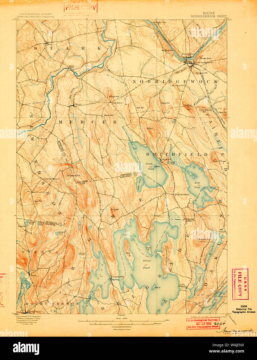 Map of norridgewock hires stock photography and images Alamy