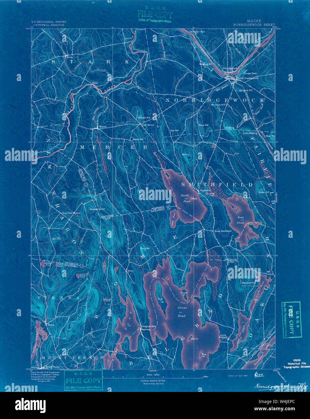 Map of norridgewock hires stock photography and images Alamy