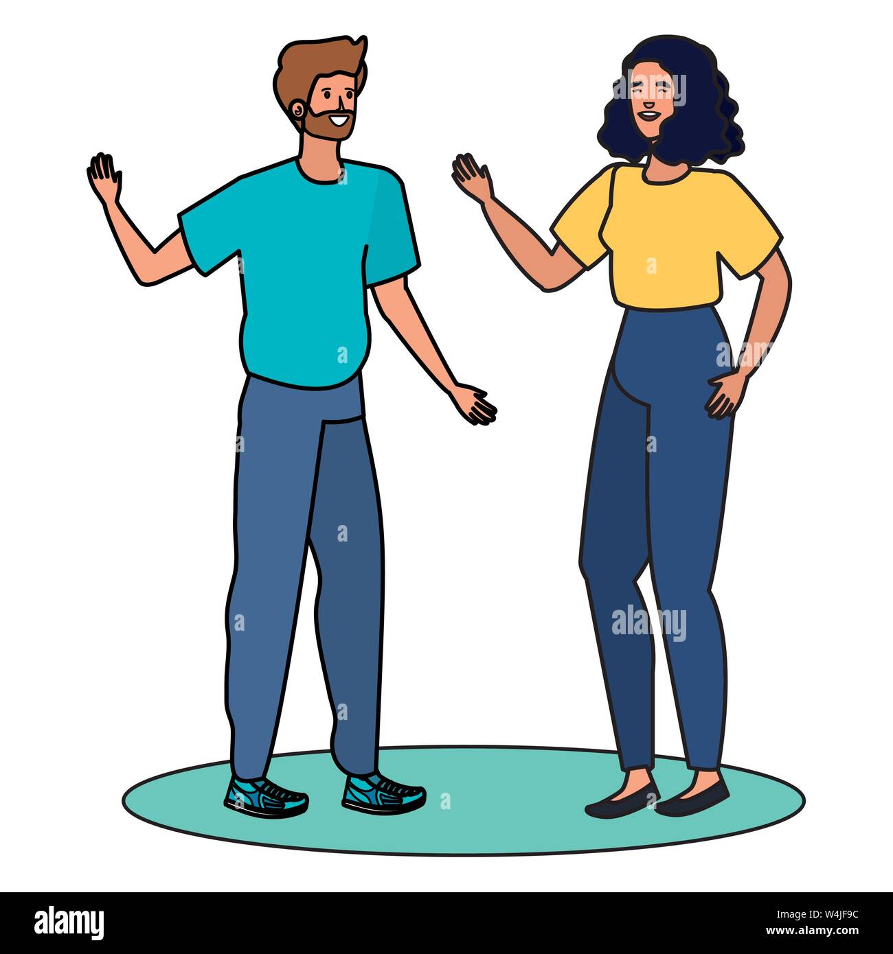 young lovers couple celebrating characters Stock Vector Image & Art - Alamy