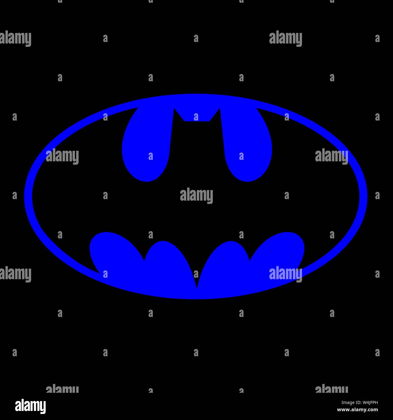 Batman Symbol, Superhero, Comic Hero, Germany Stock Photo