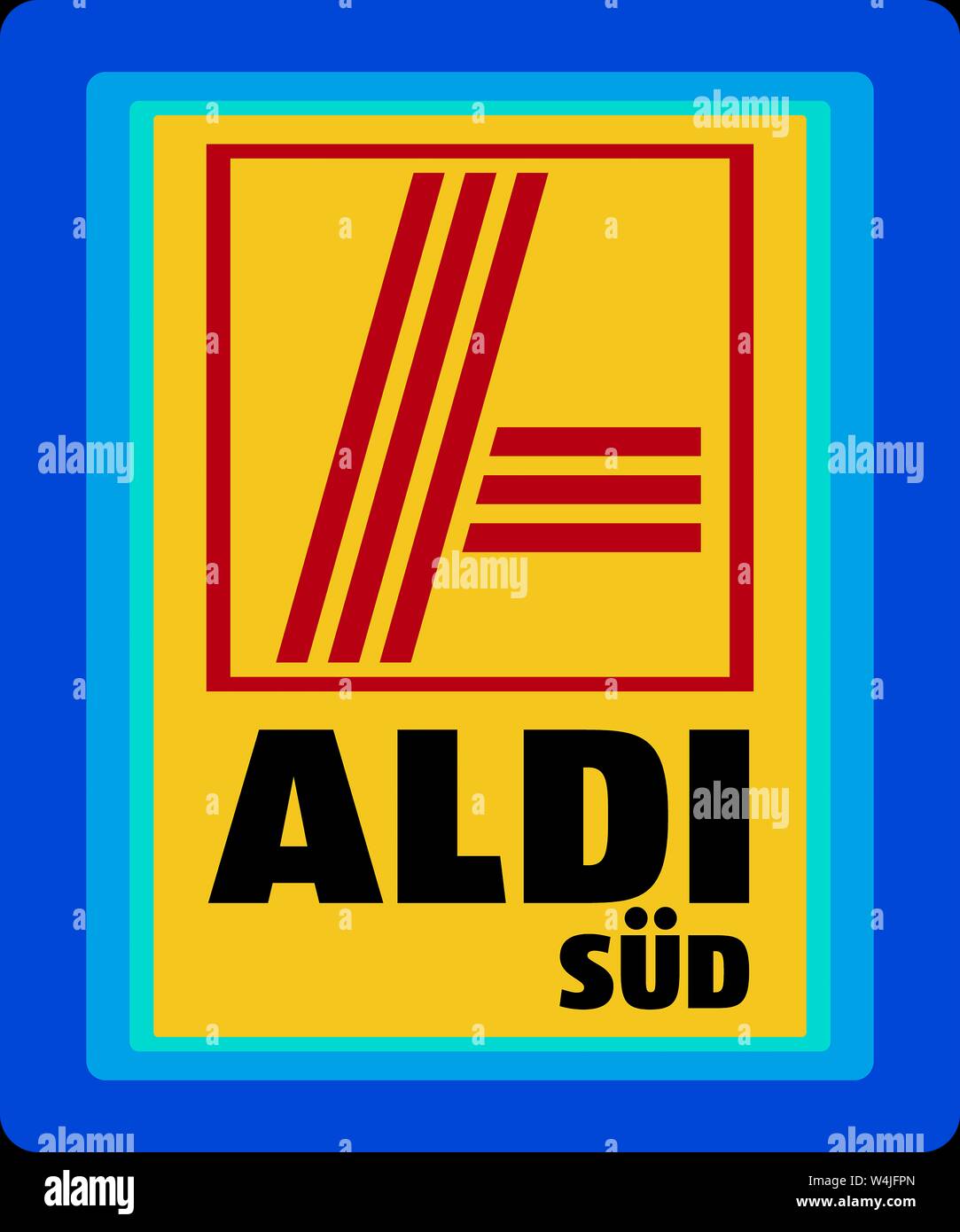 Logo, Aldi Sud, discount retail chain, Germany Stock Photo Alamy