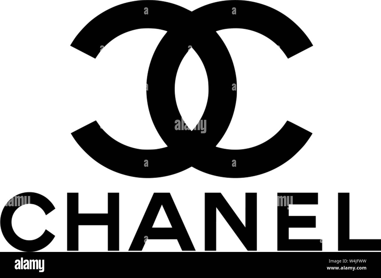 Chanel Brand Clothes With Name Logo Symbol White Design Fashion Vector  Illustration With Black Background 23400540 Vector Art at Vecteezy