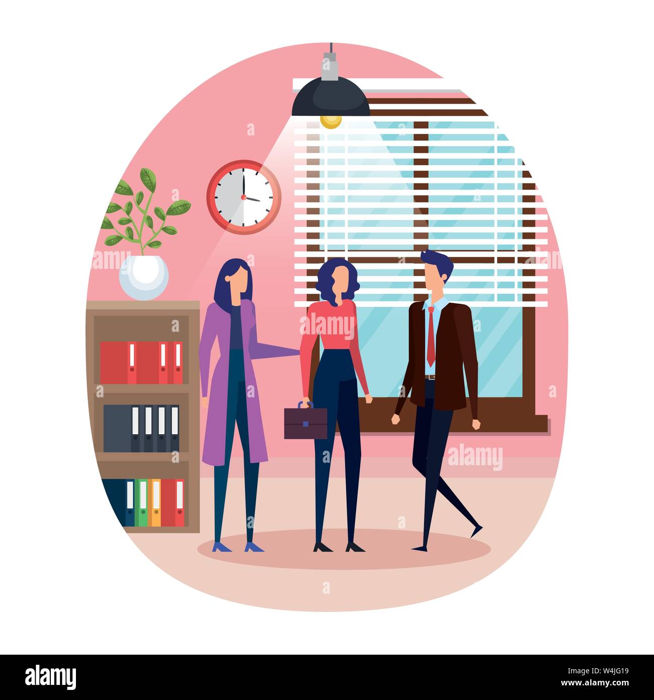 elegant business people in the workplace Stock Vector Image & Art - Alamy