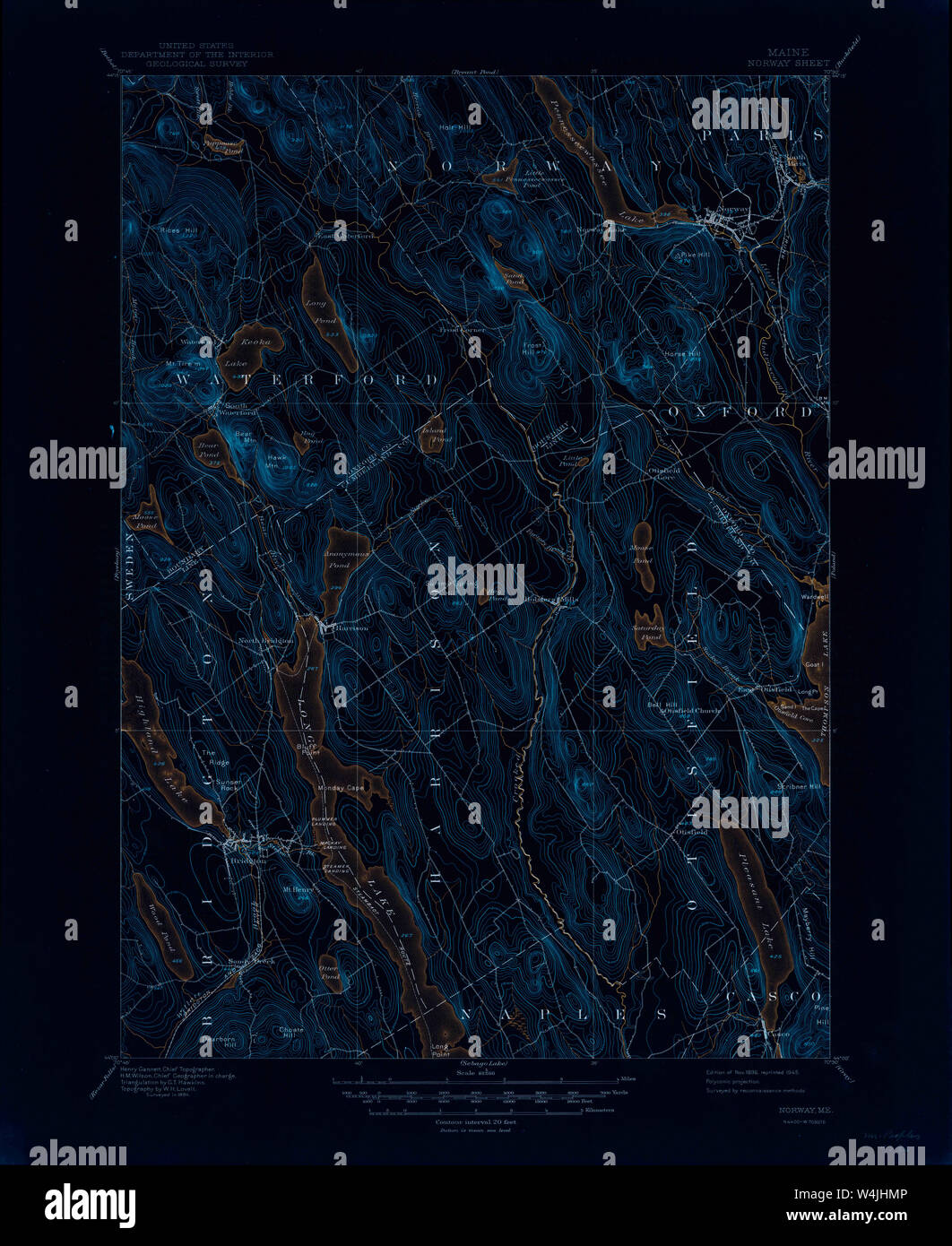 Map of norway maine hires stock photography and images Alamy