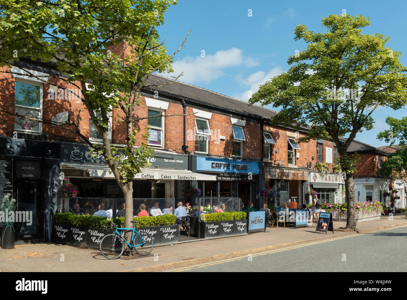 A general view of London Road in Alderley Edge, Cheshire, UK. Stock Photo