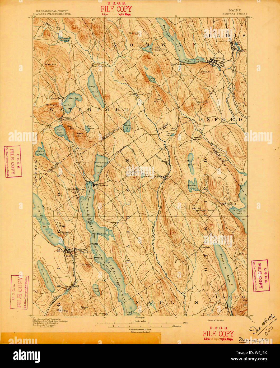 Map of norway maine hires stock photography and images Alamy