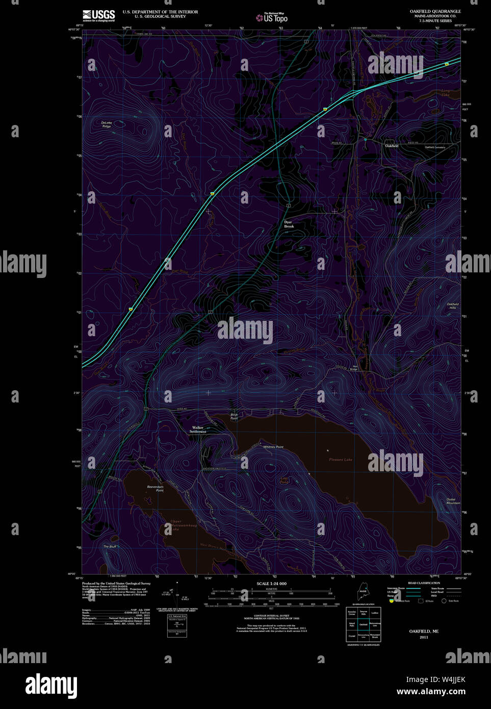 Maine USGS Historical Map Oakfield 20110909 TM Inversion Restoration