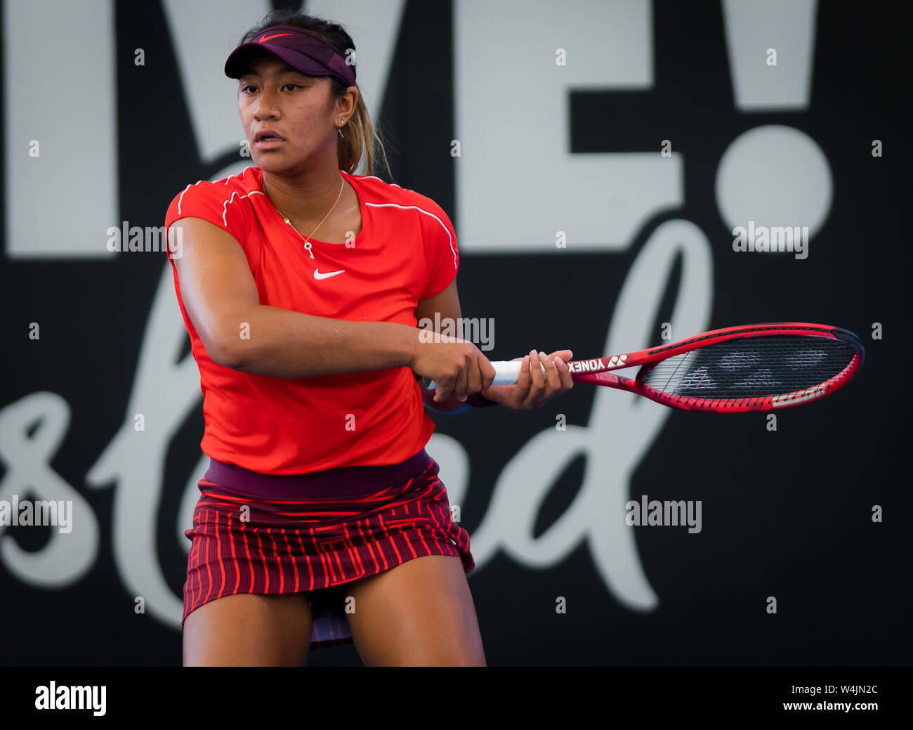 Destanee Aiava of Australia in action during her second-round match at the  2019 Brisbane International WTA Premier tennis tournament Stock Photo -  Alamy