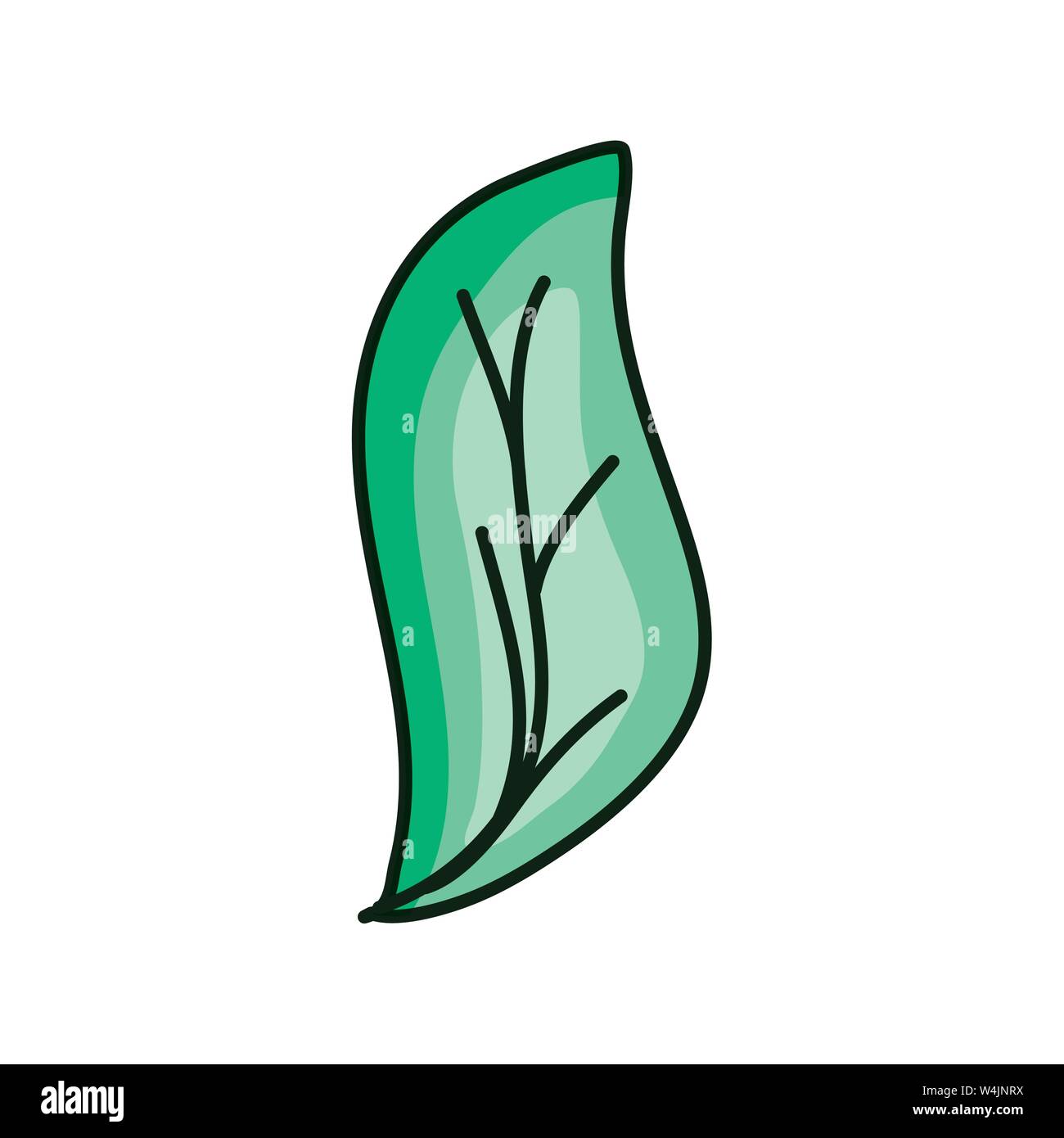 ecology leaf plant natural icon vector illustration design Stock Vector ...