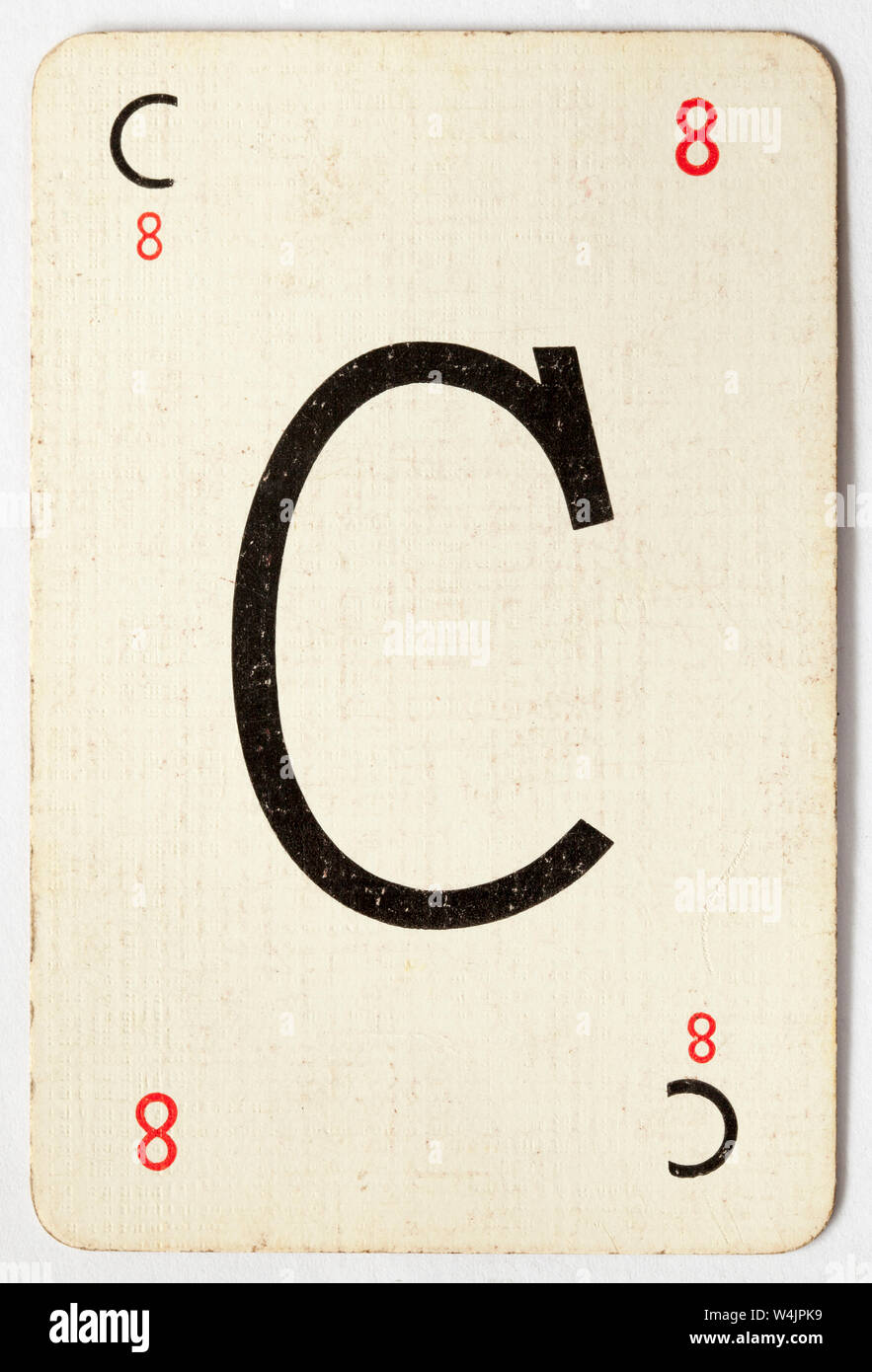 Vintage Playing Card Letter  from Lexicon Card Game Stock Photo