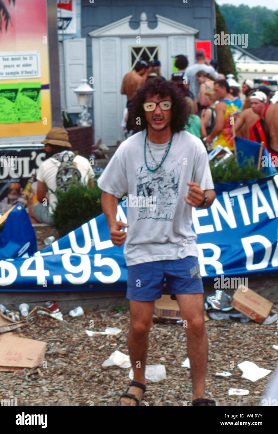 Saugerties, New York, USA, August, 1994 Massive crowds fill the muddy