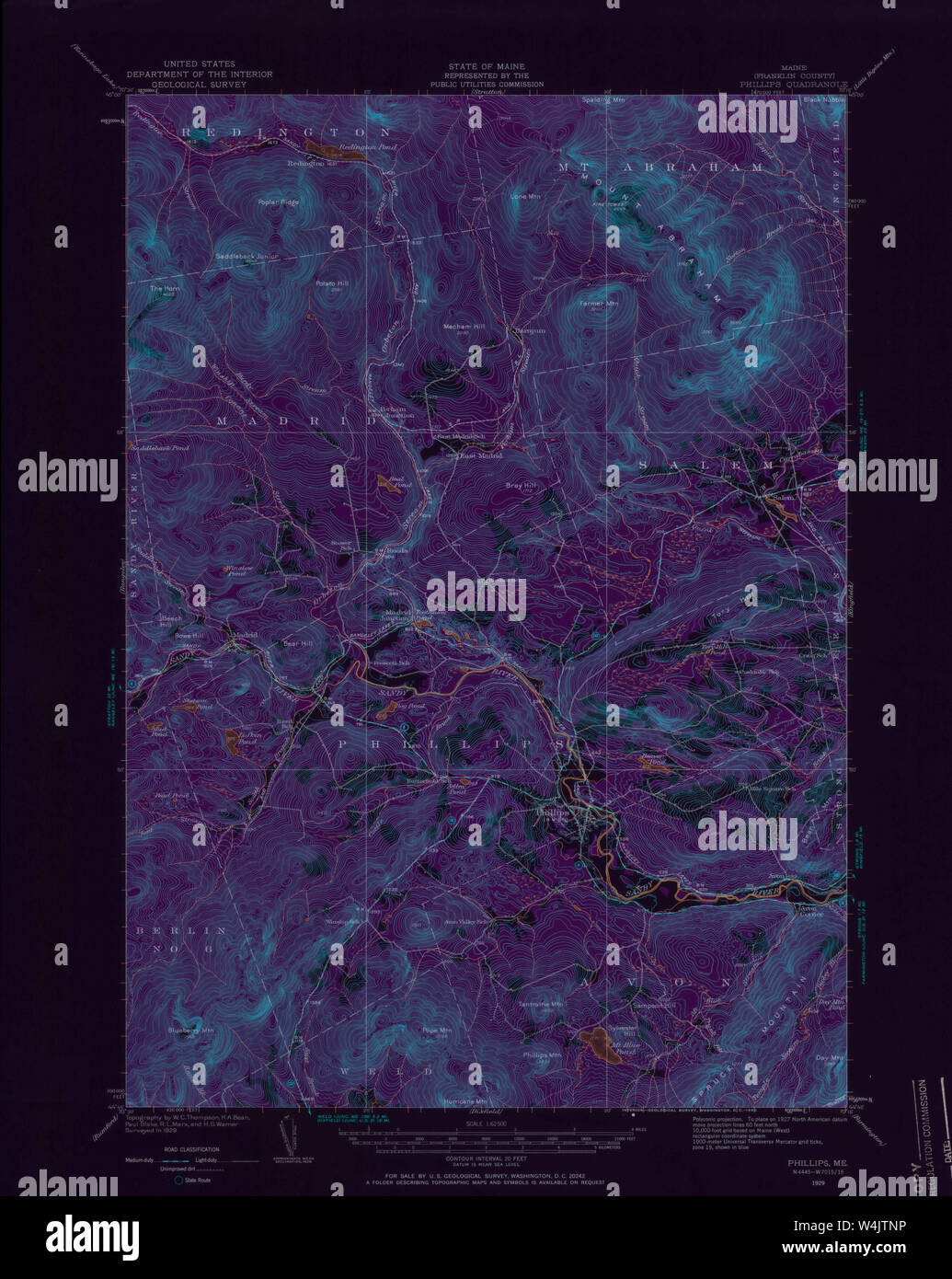 Phillips maine map hires stock photography and images Alamy