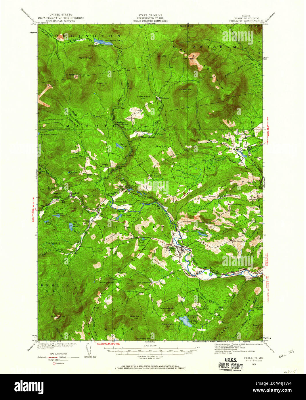 Phillips maine map hires stock photography and images Alamy