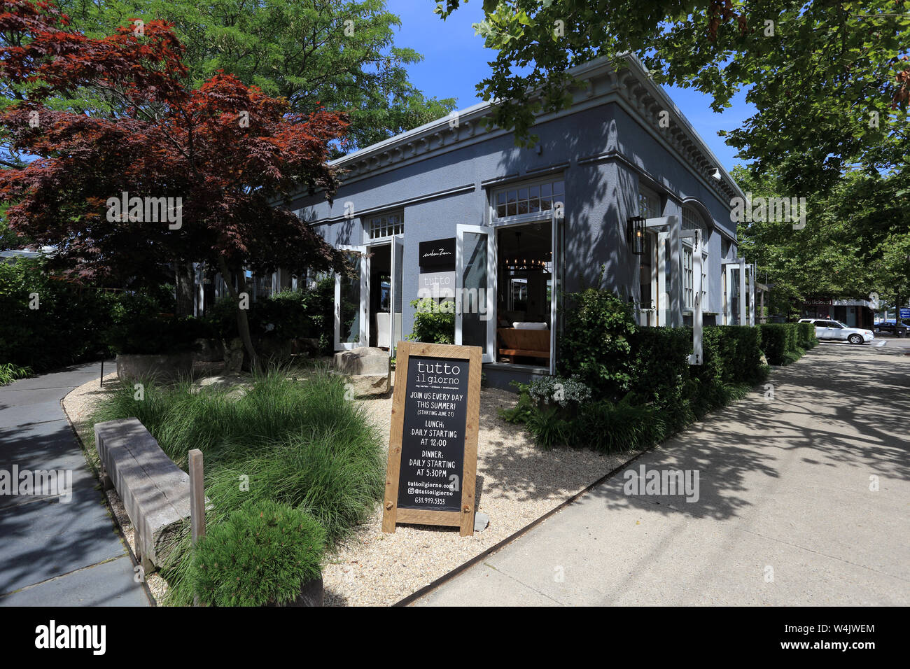 Restaurant Sag Harbor Long Island New York Stock Photo