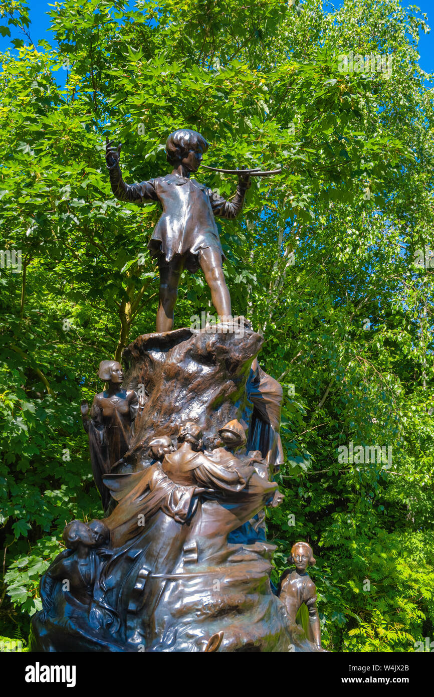 London Uk May The Peter Pan Statue Bronze Sculpture Of J M Barrie S Character