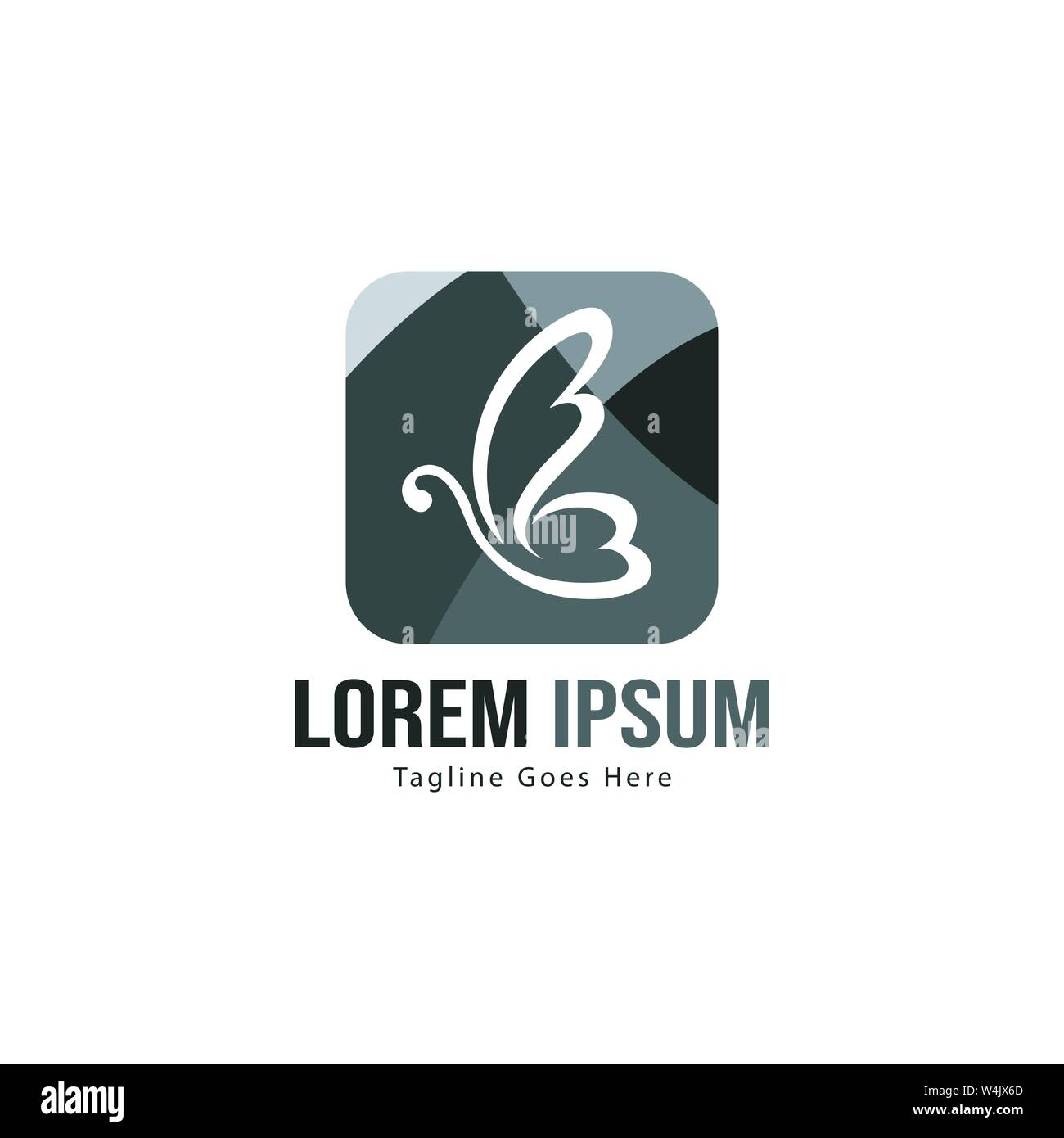 Butterfly logo template design. Minimalist Butterfly logo with modern ...