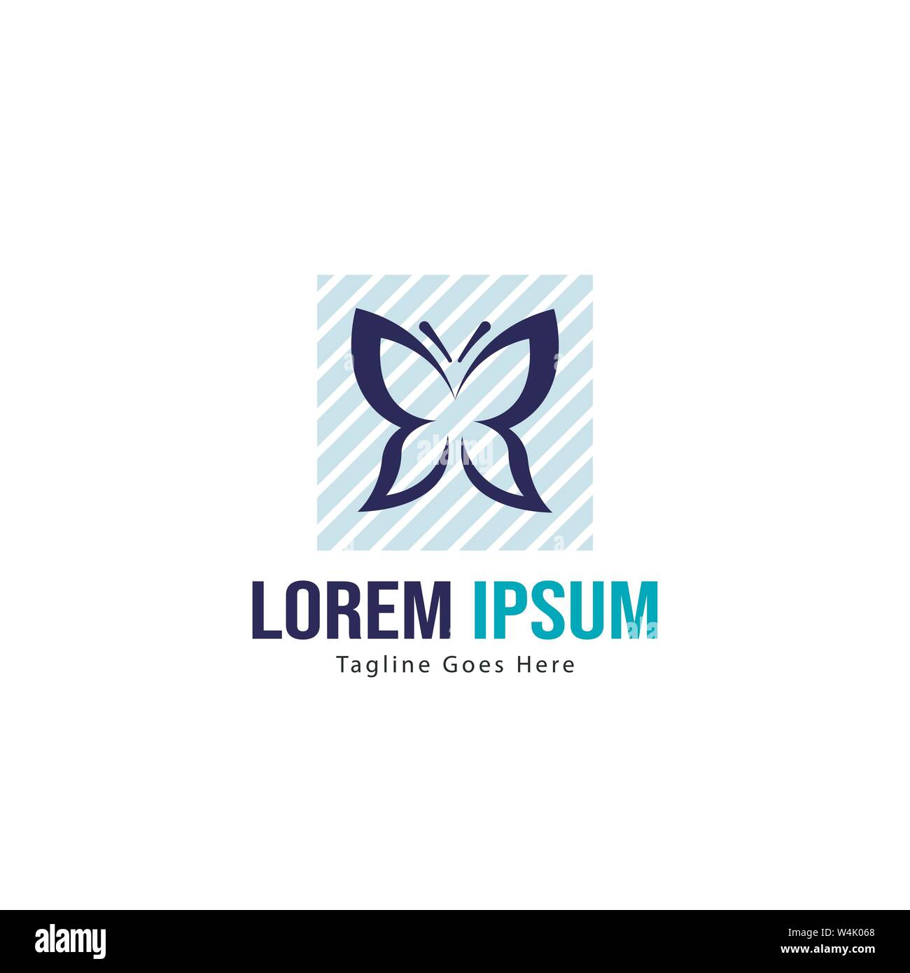 Butterfly logo template design. Minimalist Butterfly logo with modern ...