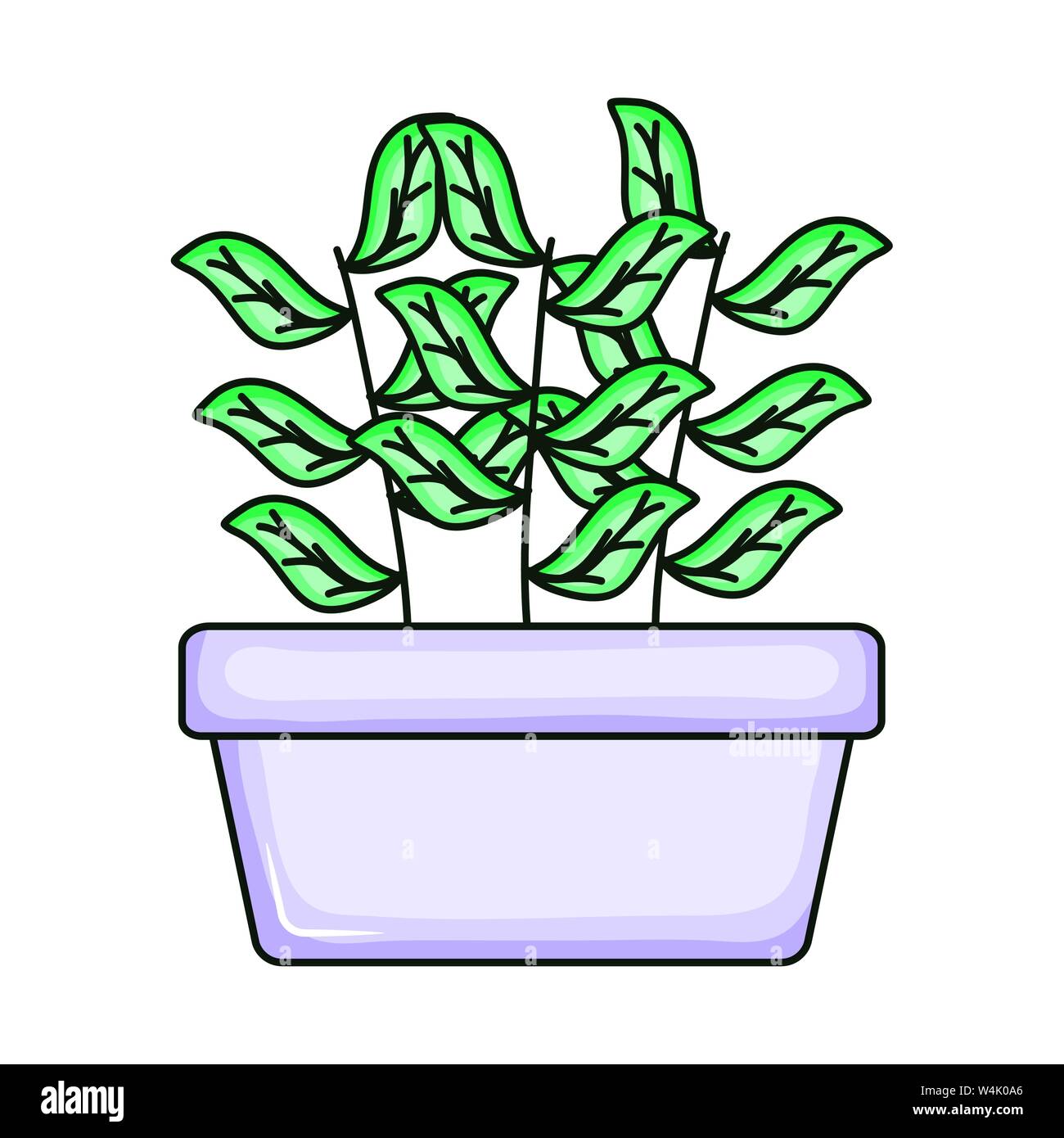 plant nature in square ceramic pot vector illustration design Stock ...