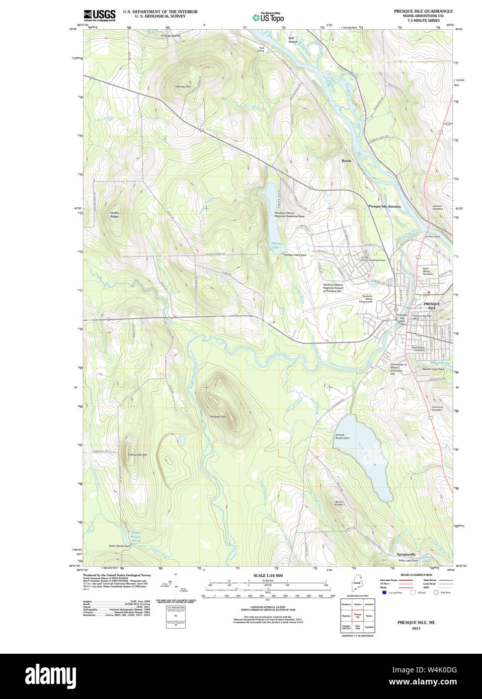 Presque isle maine map hires stock photography and images Alamy