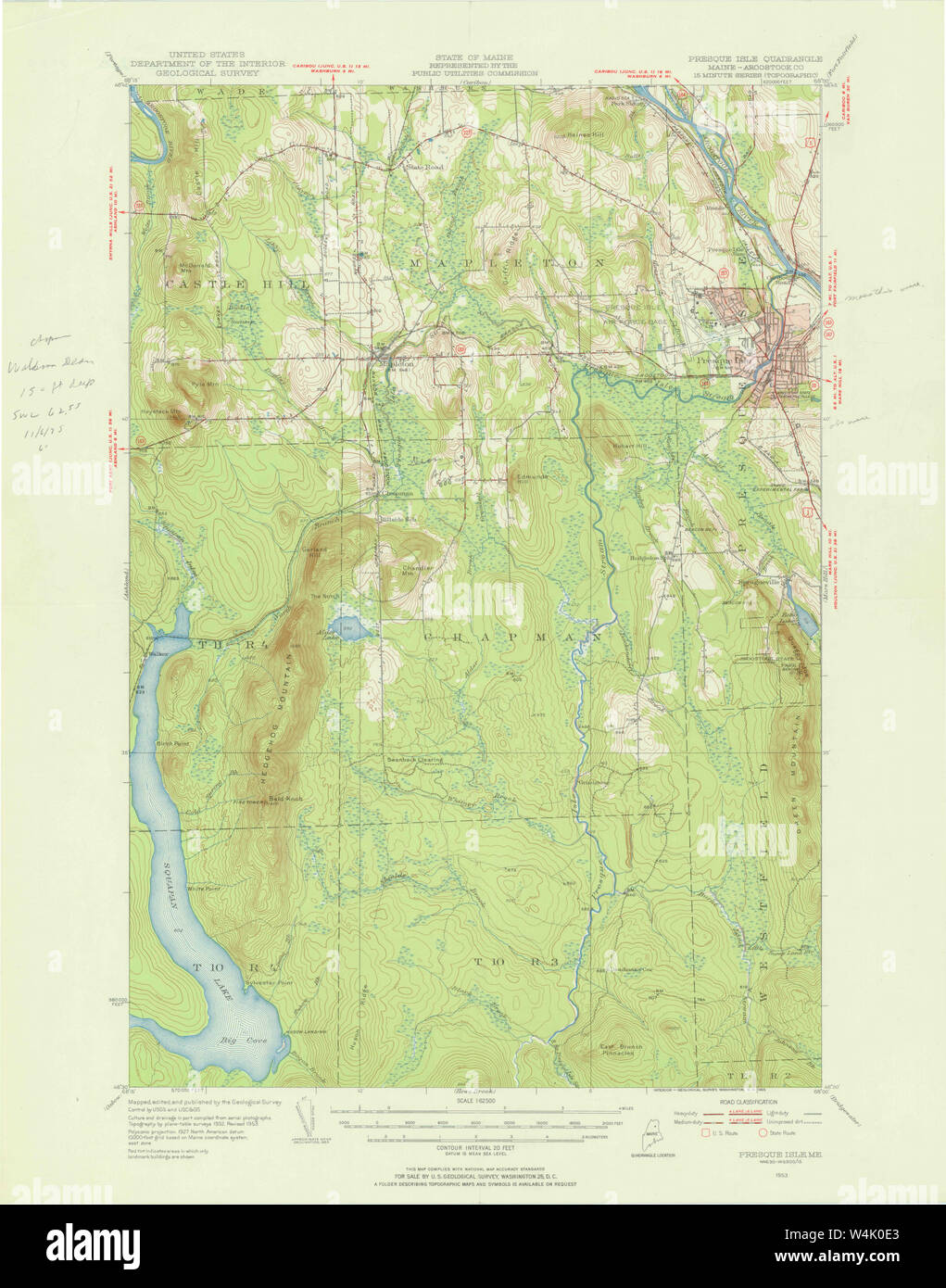 Presque isle maine map hires stock photography and images Alamy