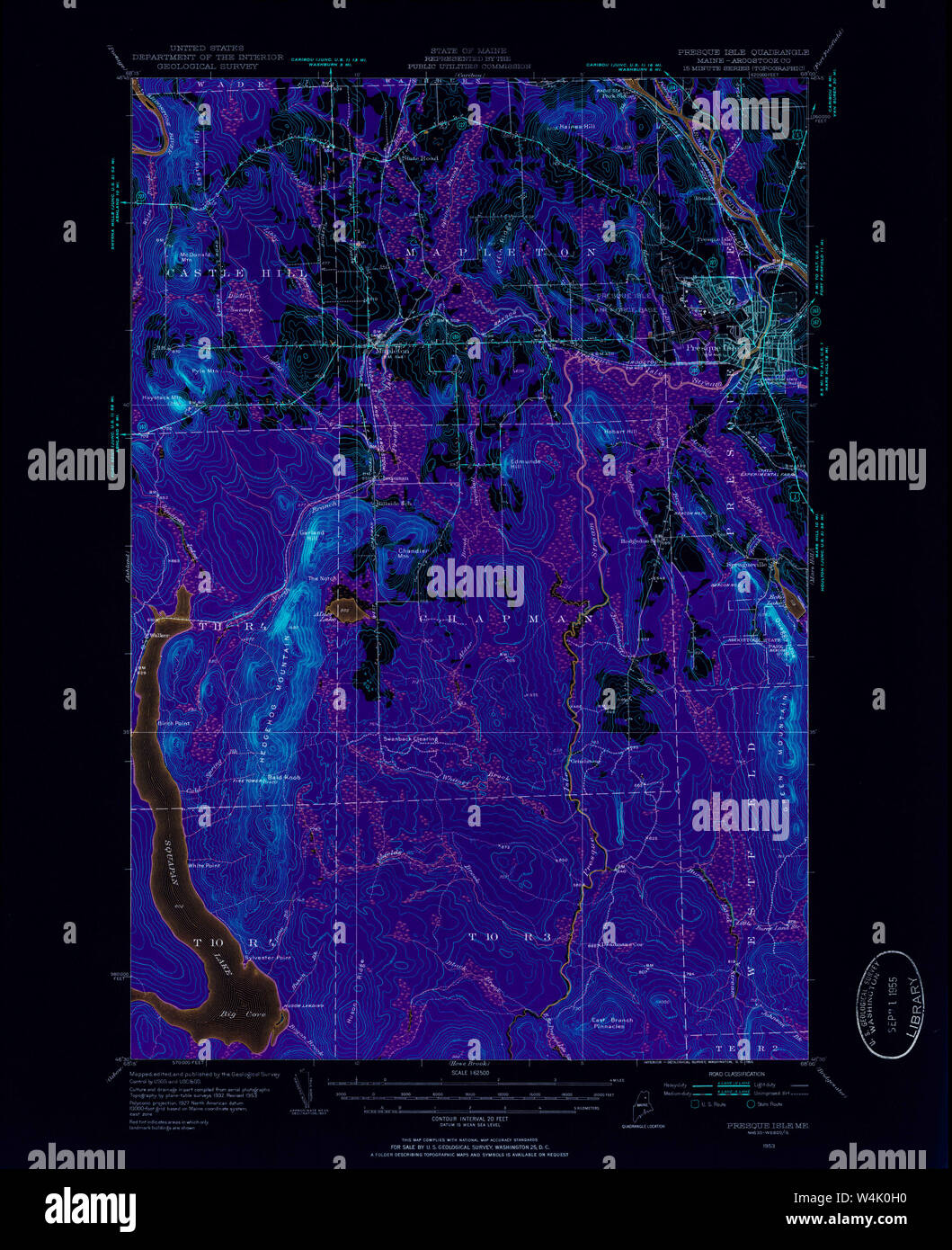 Presque isle maine map hires stock photography and images Alamy