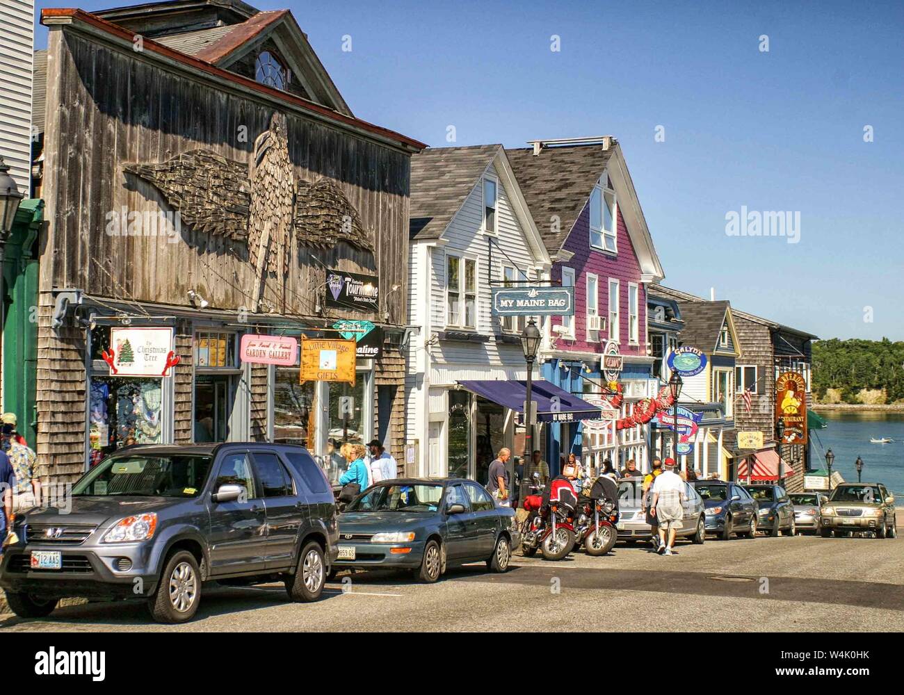 Bar Harbor, Maine, USA. 7th Sep, 2005. The main street in Bar Harbor