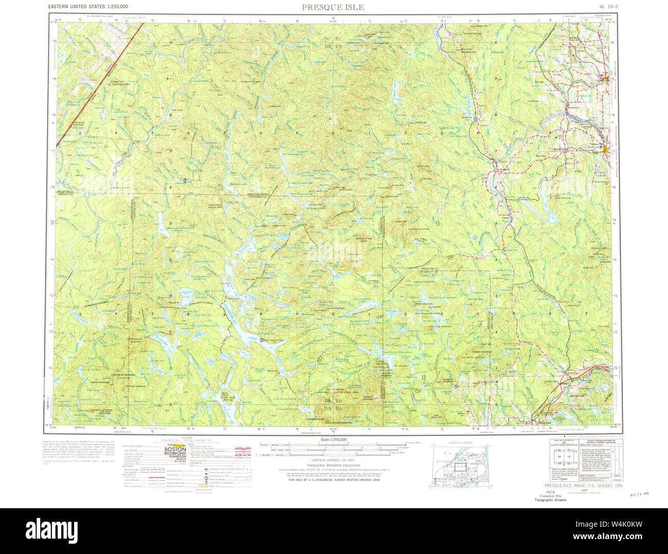 Presque isle map hires stock photography and images Alamy
