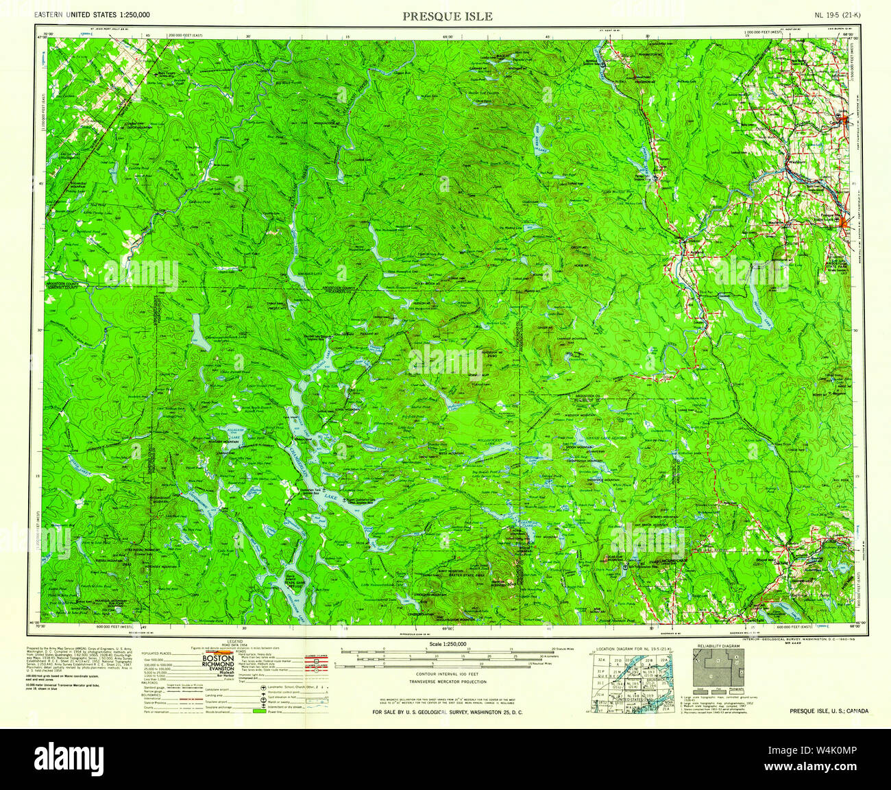 Presque isle map hires stock photography and images Alamy