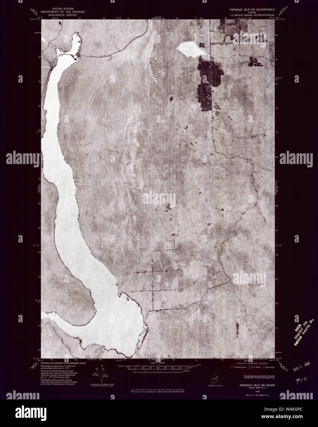 Presque isle maine map hires stock photography and images Alamy