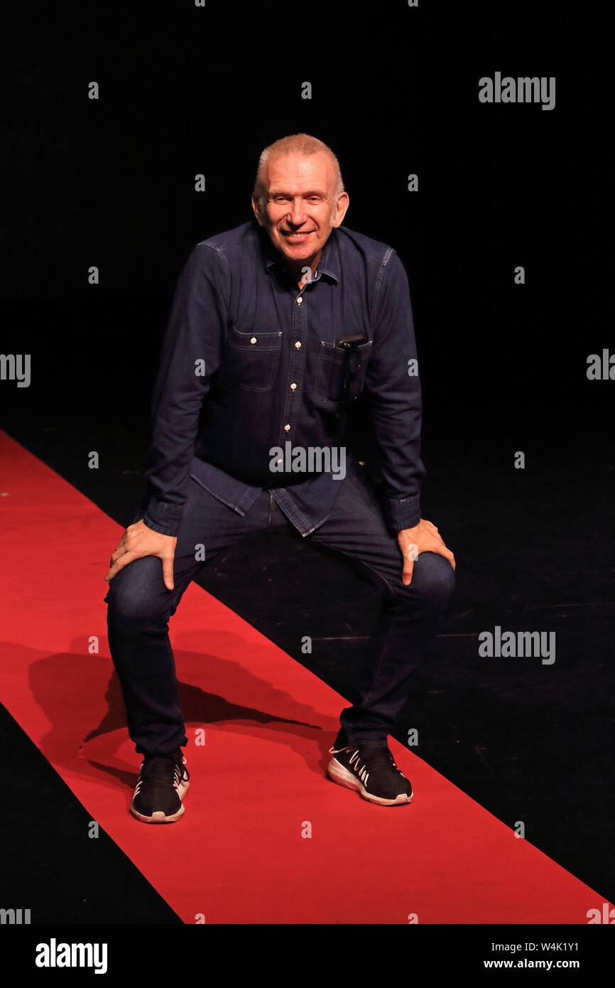 London, UK. 23rd July, 2019. French designer Jean-Paul Gaultier attends the Jean Paul Gaultier: Fashion Freak Show press preview held at Queen Elizabeth Hall, South Bank Credit: SOPA Images Limited/Alamy Live News Stock Photo