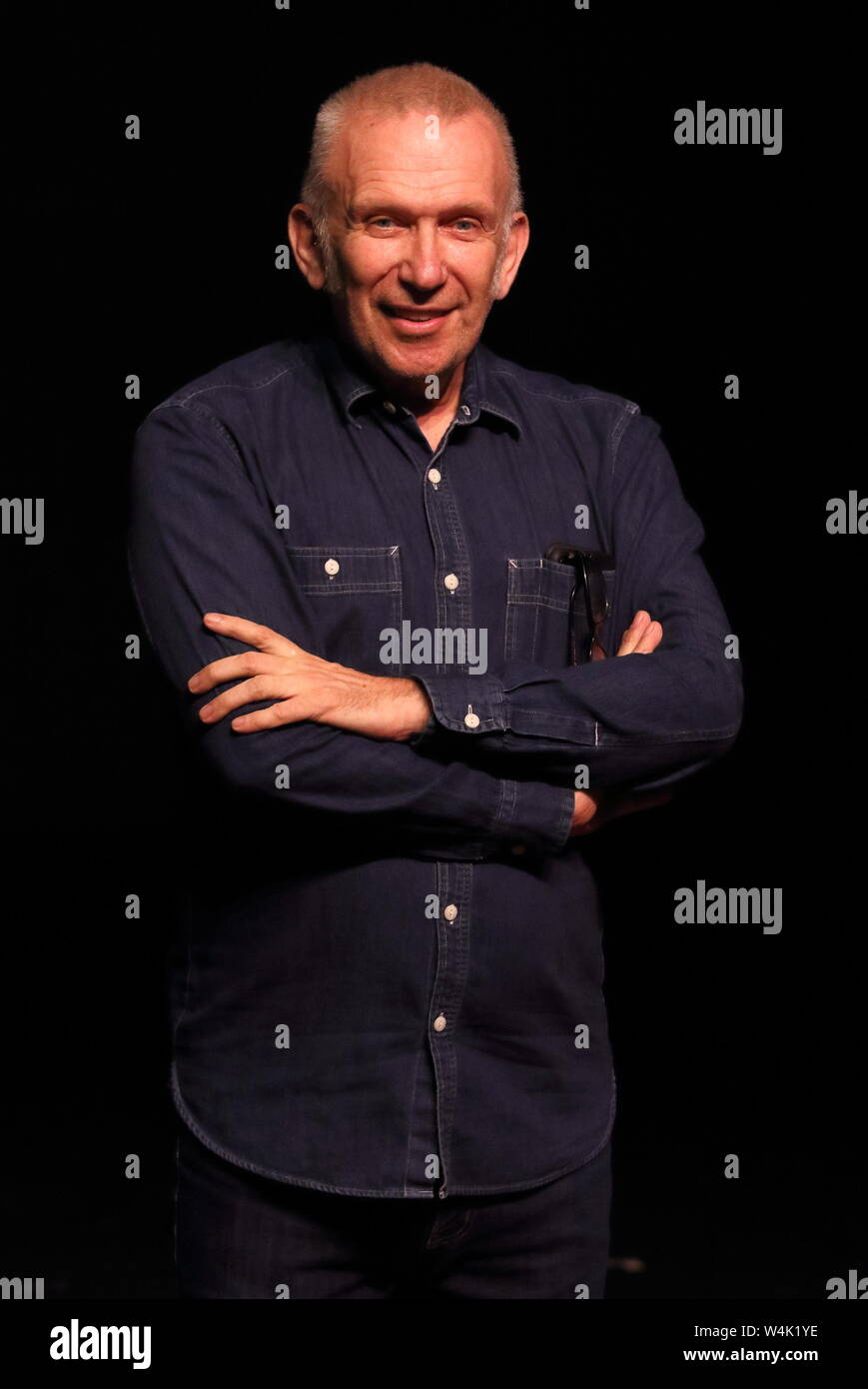 London, UK. 23rd July, 2019. French designer Jean-Paul Gaultier attends the Jean Paul Gaultier: Fashion Freak Show press preview held at Queen Elizabeth Hall, South Bank Credit: SOPA Images Limited/Alamy Live News Stock Photo
