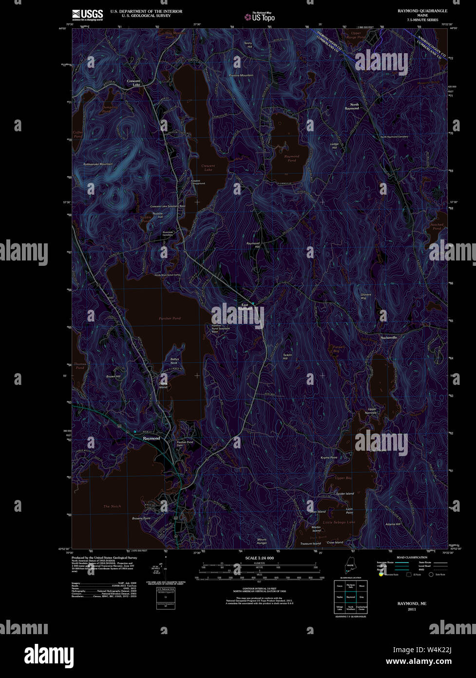 Maine USGS Historical Map Raymond 20110825 TM Inversion Restoration