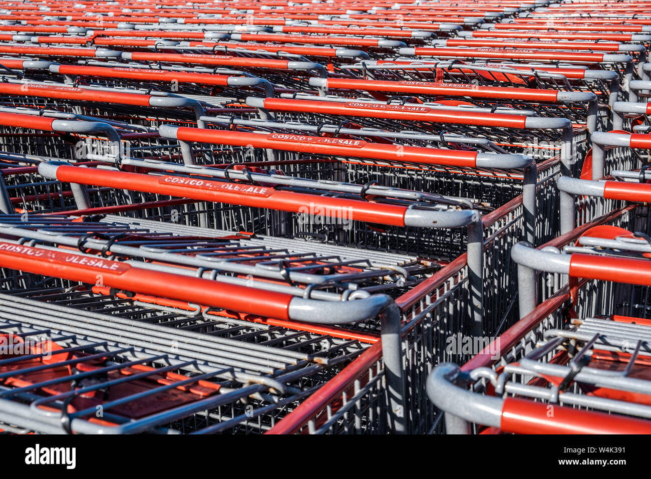 Melbourne, Australia June 8, 2019 Endless rows of Costco shopping