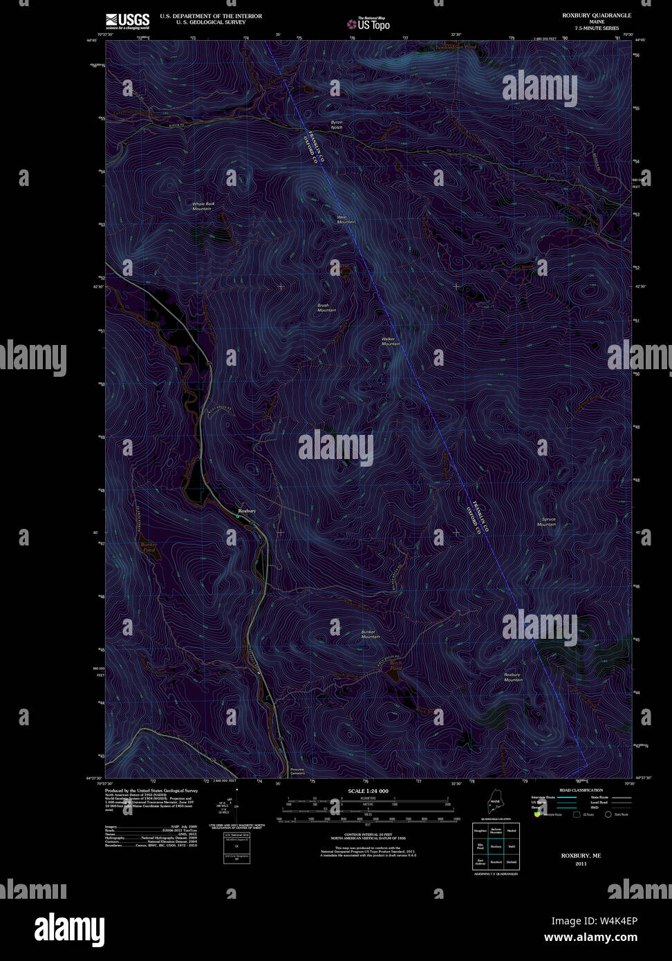 Maine USGS Historical Map Roxbury 20110902 TM Inversion Restoration