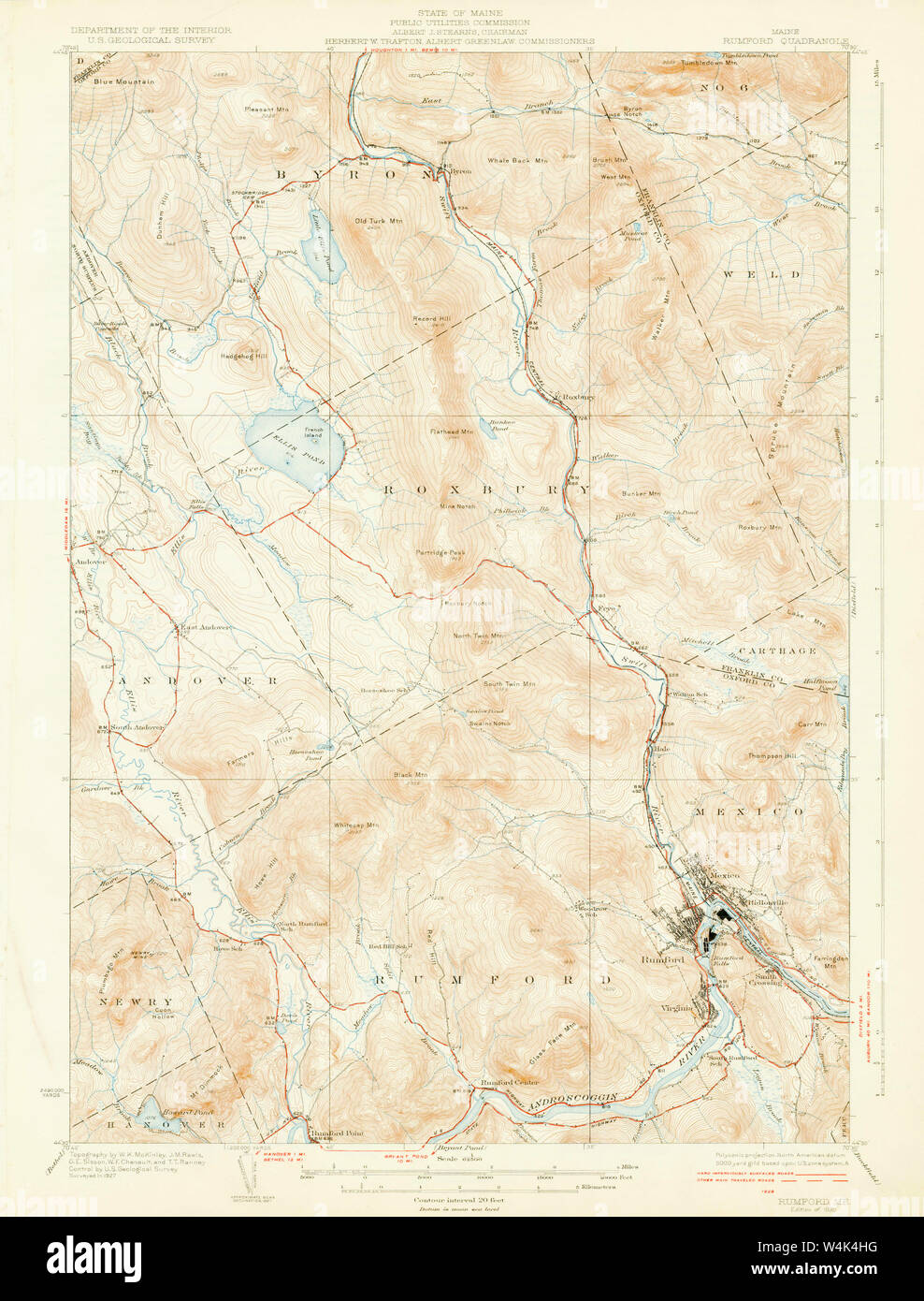 Rumford maine map hires stock photography and images Alamy