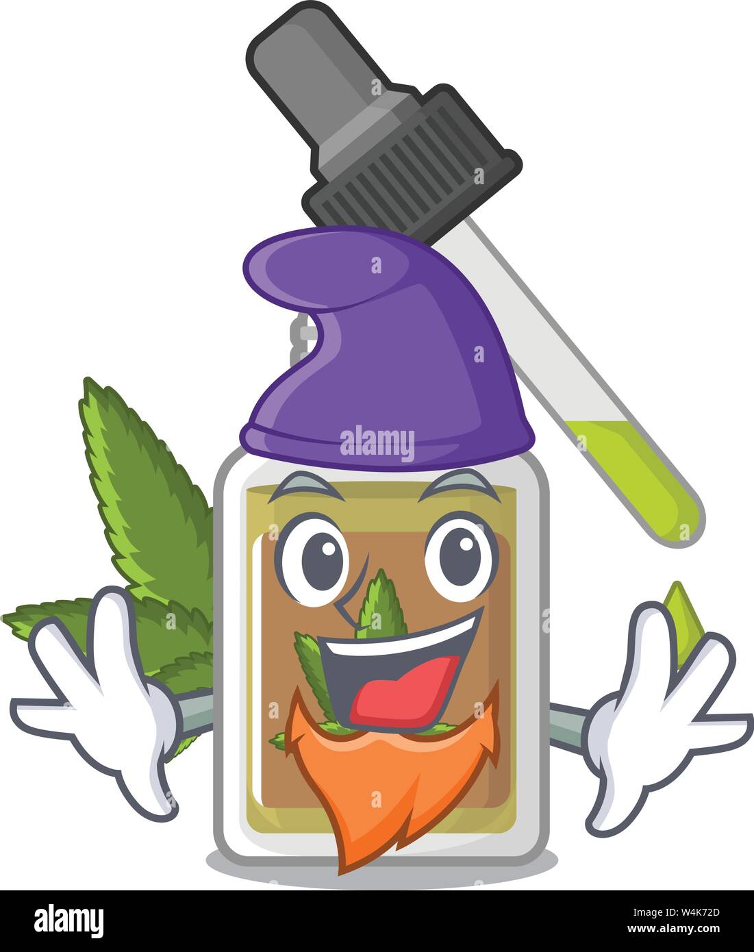 Elf hemp oil in the character bottle vector illustration Stock Vector Image & Art Alamy