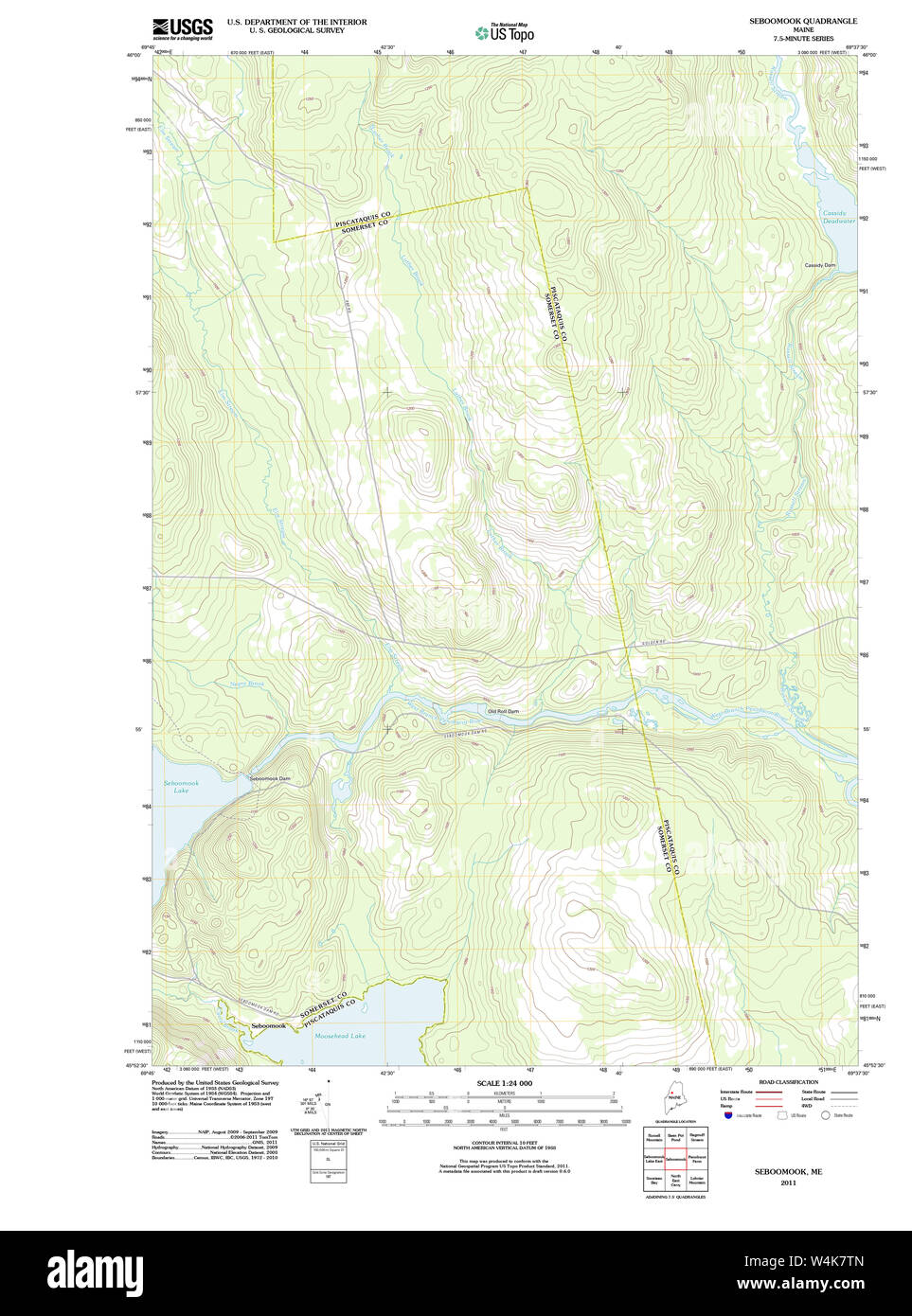 Map of seboomook hi-res stock photography and images - Alamy