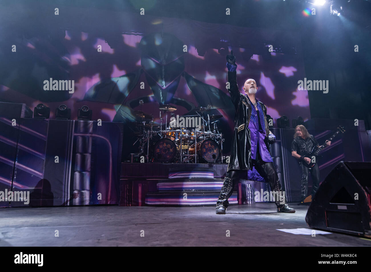 English heavy metal band Judas Priest performing at Abbotsford Centre in Abbotsford, BC on June